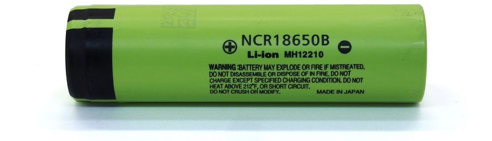 NCR18650B védelem nélkül lítium-ion akku